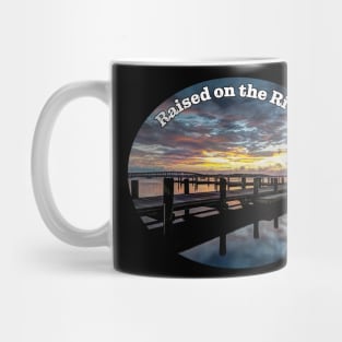 Raised on the River, dock at Sunrise Mug